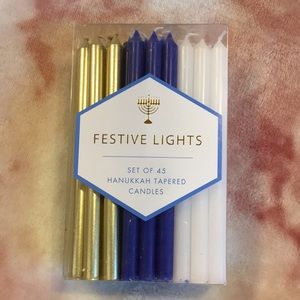 Festive Lights Hanukkah Candle Set 45 ct NWT
